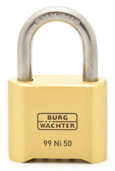 Burg Wachter No 99 Ni 50 SB rozsdamentes biztonsági számzáras lakat (BW37661)