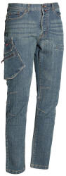 Issaline multi sokzsebes stretch farmernadrág (ISSA-8025BP-040-L) - munkavedelemplusz