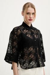 HUGO BOSS ing női, galléros, fekete, relaxed, 50538733 - fekete 36