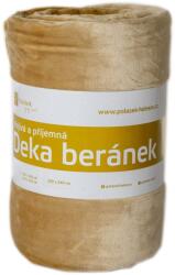 Polášek Mikrofleece takaró báránybőr hatású béléssel - Világos bézs | 200 x 230 cm (04140472-c.10-200x230)