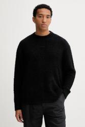 HUGO Blue gyapjúkeverék pulóver könnyű, bézs, 50524526 - fekete XL