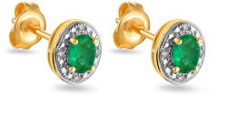 Heratis Forever Smaragd fülbevaló 0, 34 ct Kayia, sárga arany, 9K IZBR091SNHR