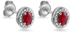 Heratis Forever Fehérarany fülbevaló rubinnal és briliánsokkal 0, 020 ct IZBR091ARN