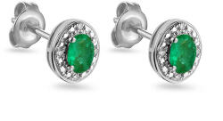 Heratis Forever Smaragd fülbevaló 0, 50 ct Kayia, fehér arany, 14K IZBR091ASN