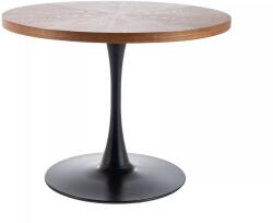  Masa rotunda de dining AMADEO 100x100 cm, decor nuc