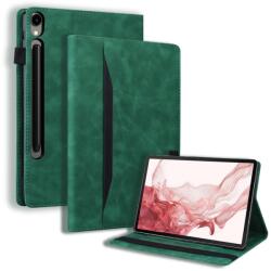  Husă FLATY cu clapetă pentru Samsung Galaxy Tab S10 Ultra / Tab S11 Ultra verde