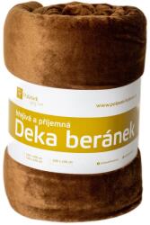 Polášek Pătură din microflanel cu imitație de mielușel - Nuci | 200 x 230 cm (70036708-c.58-200x230) Patura