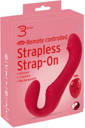 You2Toys Strapless - rádiós, felcsatolható vibrátor (piros) (05555500000)