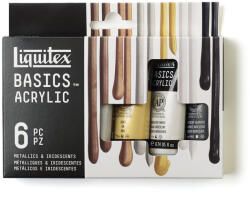 Liquitex Akrilfesték készlet 6x22ml metál Liquitex