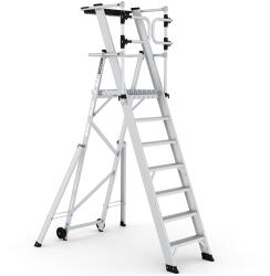 CAGSAN KEY-PRO Összecsukható platform létra 6+1 fokos ( Munkamagasság: 3, 7m) (KPN6)