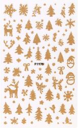  Körömmatrica - F1178 Karácsony Gold