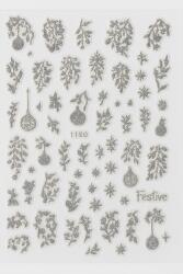  Körömmatrica - F1180 Karácsony Silver