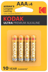 Kodak Ultra Premium Alkáli Tartós Mikro Elem AAA LR03 (1, 5V) B4