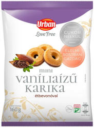 Urban URBAN Love free, Vanília ízű karika, étbevonóval, hozzáadott cukor nélkül, 160g