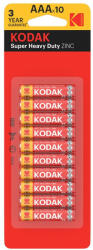 Kodak Extra Zinc Féltartós Mikro Elem AAA (1, 5V) B10