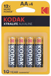 Kodak Xtralife Alkáli Tartós Ceruza Elem AA LR6 (1, 5V) B4