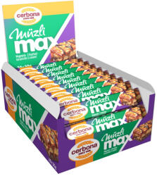 Cerbona MAX Mogyorós müzliszelet, sós-karamella réteggel, kakaós bevonó talppal 20 x 30g / 20 db