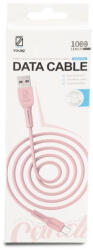 Yourz töltő és adatkábel 100cm Lightning Pink