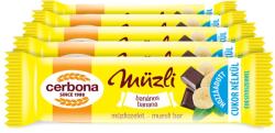 Cerbona Banános müzliszelet Kakaós bevonóval és Édesítőszerrel - Tízórai csomag / 5 x 20 g