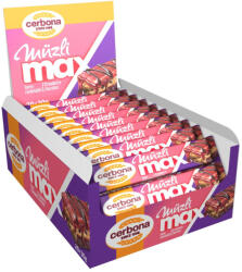 Cerbona MAX Epres-csokoládés müzliszelet, málnás-karamella réteggel, kakaós bevonó talppal 20 x 30g / 20 db