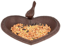 Esschert Design Szív alakú öntöttvas madáretető és itató (FB362)