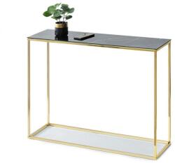 Vox bútor BALI konzolasztal, fekete márvány-arany