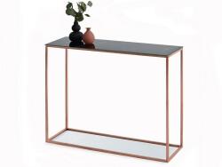 Vox bútor BALI konzolasztal, fekete márvány-vörösréz