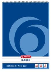 Herlitz Spirálblokk A5, 50 lapos, vonalas