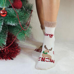 Aura Via Mikulásos-Karácsonyi rénszarvasos női gyapjú zokni 38-41 101733