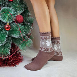 Aura Via Mikulásos-Karácsonyi hóemberes női gyapjú zokni 38-41 101715