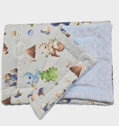 Vaganza 2 részes Bébi ágyneműgarnitúra 70x90 - Kék dínók-Kék wellsoft (5999120540419)