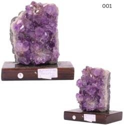  Ametist Brut Natural cu Suport Brazilia - 9-14 x 6-12 x 4-8 cm - Esenta a pacii si introspectiei - ( XXL ) - 1 Buc