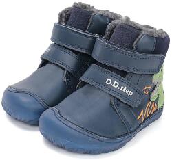 D. D. Step Melegbéléses, "mezítlábas"valódi bőr D. D. step kisfiú gyerekcipő, floureszkáló talppal