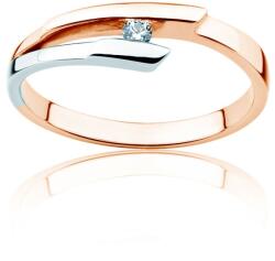 SAVICKI Inel de logodnă Minimalism: aur bicolor, cu diamant - savicki - 3 834,00 RON