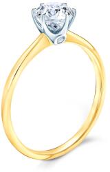 SAVICKI Inel de logodnă The Journey: aur bicolor, cu safir alb - savicki - 7 979,00 RON
