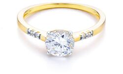 SAVICKI Inel de logodnă SAVICKI: aur bicolor, cu zirconiu - savicki - 3 404,00 RON