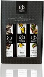 1883 Maison Routin 1883 Díszdobozos Kávés szett 3X0, 25l (Tiramisu szirup, vanília szirup, Chai szirup)