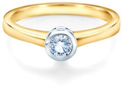 SAVICKI Inel de logodnă SAVICKI: aur bicolor, cu diamant - savicki - 6 137,00 RON