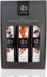 1883 Maison Routin 1883 Díszdobozos Ajándékszett 3X25cl (Mogyoró szirup, Amaretto szirup, Sóskaramell szirup)