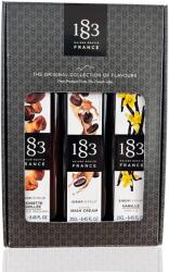 1883 Maison Routin 1883 Díszdobozos Ajándékszett 3X25cl (Chai tea szirup, Vanília szirup, Sóskaramell szirup)
