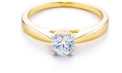 SAVICKI Inel de logodnă SAVICKI: aur bicolor, cu zirconiu - savicki - 3 395,00 RON