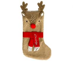  Rénszarvas „Red Nose karácsonyi kandalló zokni, csizma - 53 cm