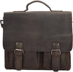 Greenwood Férfi bőr aktatáska Greenwood Diones - szürke