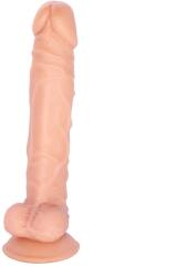 STD Dildo Realist Pike cu Ventuza la Baza, TPE Premium, Natural, 25.8 cm Dildo