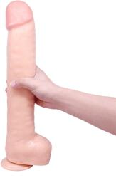 STD Dildo Realist Boggie cu Ventuza, PVC, Natural, 41.5 cm Dildo