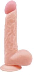 STD Dildo Realist Kim cu Ventuza, PVC, Natural, 26 cm Dildo