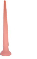 STD Dildo Anal Long Spear cu Ventuza, Silicon Lichid, Natural, 39 cm