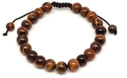 R. M. ékszer Tigrisszem csúszócsomós golyó karkötő 8-9 mm (060228)