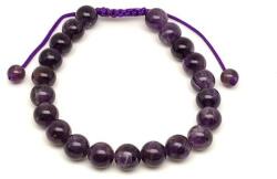 R. M. ékszer Ametiszt csúszócsomós golyó karkötő 8 mm (060229)