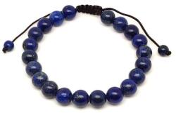 R. M. ékszer Lapis (színezett) csúszócsomós golyó karkötő 8-9 mm (060234)